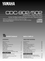 Yamaha CDC-502 - Owners Manual